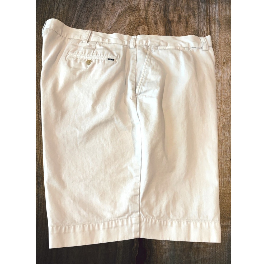 Polo Ralph Lauren Men's 42x9 Classic Cotton Chino Shorts White Preppy Summer - Picture 2 of 9